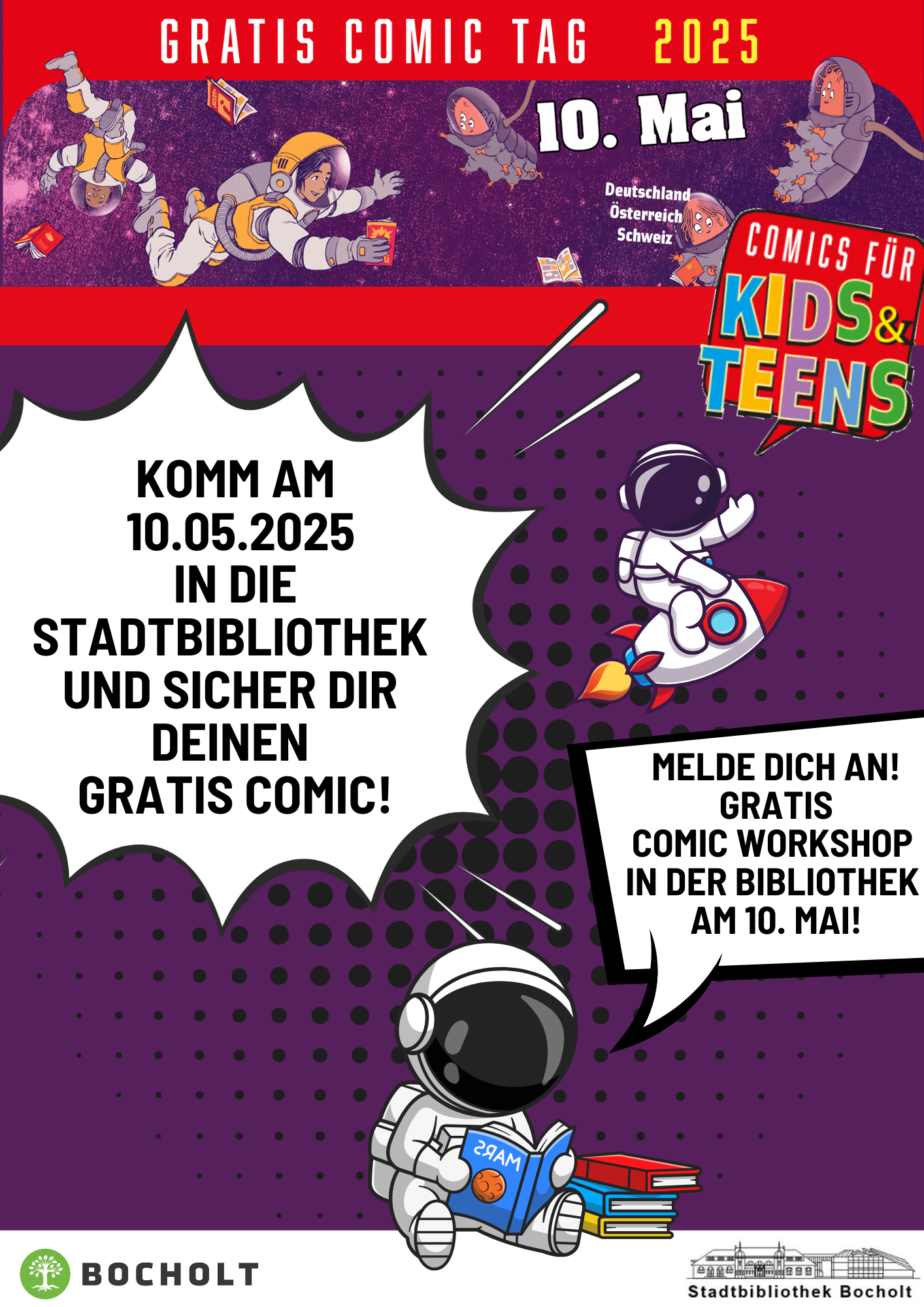 Einladung Gratis Comic Tag mit Workshop 2025